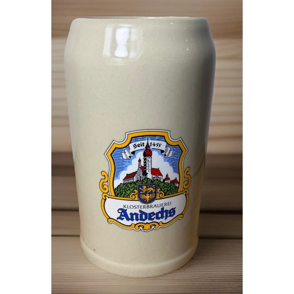 Klosterbrauerei Kreuzberg Brewery Heavy‎ Stoneware Beer Stein Germany 1 Liter